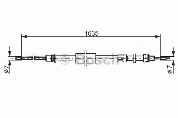 BOSCH 1 987 477 455 Трос, стояночная тормозная система для PEUGEOT 305 II (Пежо 305 2) BOSCH 1 987 477 455 Трос, стояночная тормозная система для PEUGEOT 305 II (Пежо 305 2)