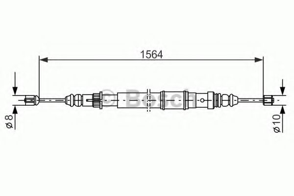 BOSCH 1 987 477 471 Трос, стояночная тормозная система посередине для RENAULT 19 II (Рено 19 2) BOSCH 1 987 477 471 Трос, стояночная тормозная система посередине для RENAULT 19 II (Рено 19 2)