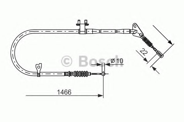 BOSCH 1 987 477 492 Трос, стояночная тормозная система справа для MAZDA (Мазда) BOSCH 1 987 477 492 Трос, стояночная тормозная система справа для MAZDA (Мазда)