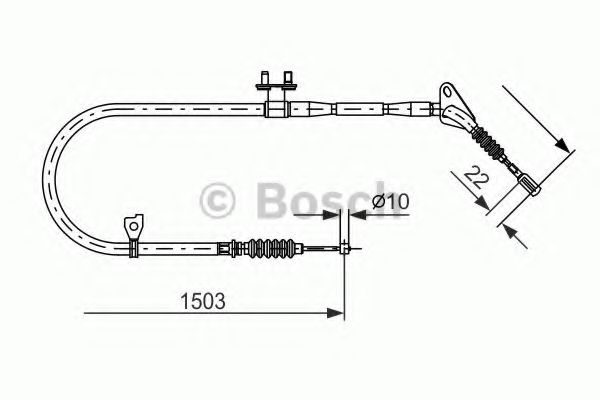 BOSCH 1 987 477 493 Трос, стояночная тормозная система для MAZDA (Мазда) BOSCH 1 987 477 493 Трос, стояночная тормозная система для MAZDA (Мазда)
