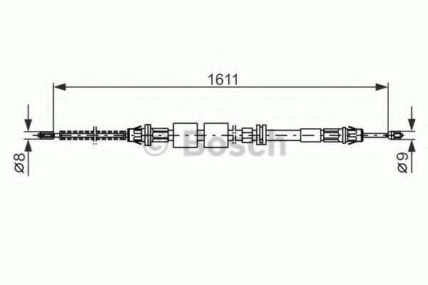 BOSCH 1 987 477 521 Трос, стояночная тормозная система справа для FORD MONDEO (Форд Мондэо) BOSCH 1 987 477 521 Трос, стояночная тормозная система справа для FORD MONDEO (Форд Мондэо)