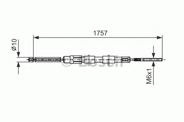 BOSCH 1 987 477 523 Трос, стояночная тормозная система посередине для SKODA FAVORIT FORMAN (Шкода Фаvорит форман) BOSCH 1 987 477 523 Трос, стояночная тормозная система посередине для SKODA FAVORIT FORMAN (Шкода Фаvорит форман)