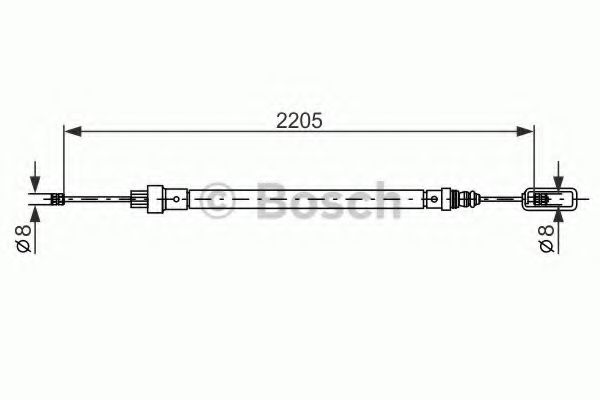 BOSCH 1 987 477 524 Трос, стояночная тормозная система справа для CITROËN SYNERGIE (CитроËн Сънэргиэ) BOSCH 1 987 477 524 Трос, стояночная тормозная система справа для CITROËN SYNERGIE (CитроËн Сънэргиэ)