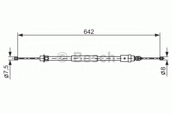 BOSCH 1 987 477 573 Трос, стояночная тормозная система для PEUGEOT (Пежо) BOSCH 1 987 477 573 Трос, стояночная тормозная система для PEUGEOT (Пежо)
