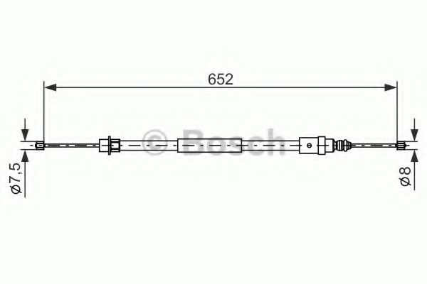 BOSCH 1 987 477 579 Трос, стояночная тормозная система для PEUGEOT (Пежо) BOSCH 1 987 477 579 Трос, стояночная тормозная система для PEUGEOT (Пежо)