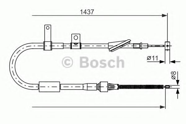 BOSCH 1 987 477 606 Трос, стояночная тормозная система для SUZUKI (Сузуки) BOSCH 1 987 477 606 Трос, стояночная тормозная система для SUZUKI (Сузуки)