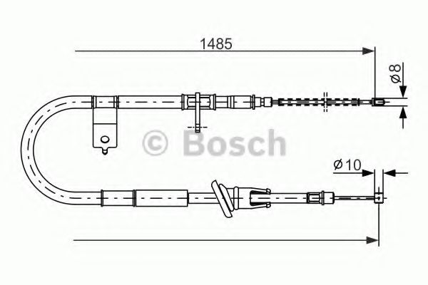 BOSCH 1 987 477 612 Трос, стояночная тормозная система слева для HYUNDAI EXCEL (Хендай Эxcэл) BOSCH 1 987 477 612 Трос, стояночная тормозная система слева для HYUNDAI EXCEL (Хендай Эxcэл)