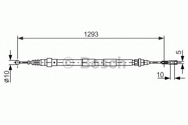 BOSCH 1 987 477 630 Трос, стояночная тормозная система справа для FORD GALAXY (Форд Галакси) BOSCH 1 987 477 630 Трос, стояночная тормозная система справа для FORD GALAXY (Форд Галакси)