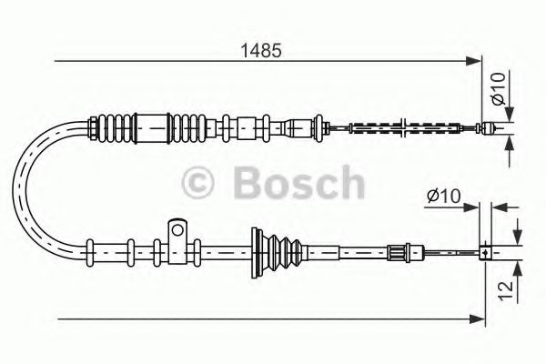 BOSCH 1 987 477 674 Трос, стояночная тормозная система слева для MITSUBISHI LANCER IV (Митсубиши/митсубиси Ланcэр иv) BOSCH 1 987 477 674 Трос, стояночная тормозная система слева для MITSUBISHI LANCER IV (Митсубиши/митсубиси Ланcэр иv)