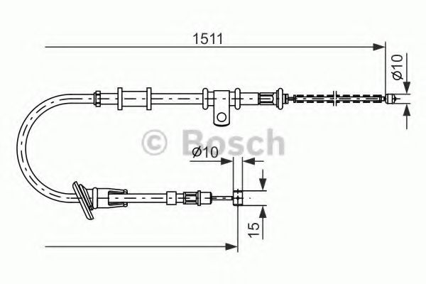 BOSCH 1 987 477 677 Трос, стояночная тормозная система для MITSUBISHI (Митсубиши/митсубиси) BOSCH 1 987 477 677 Трос, стояночная тормозная система для MITSUBISHI (Митсубиши/митсубиси)