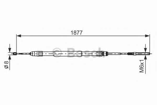 BOSCH 1 987 477 694 Трос, стояночная тормозная система для BMW (Бмв) BOSCH 1 987 477 694 Трос, стояночная тормозная система для BMW (Бмв)