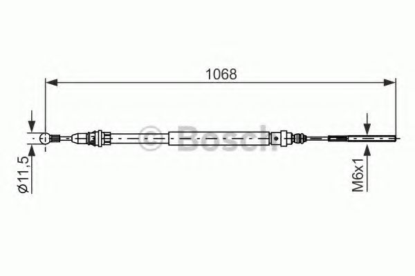 BOSCH 1 987 477 713 Трос, стояночная тормозная система слева для PEUGEOT (Пежо) BOSCH 1 987 477 713 Трос, стояночная тормозная система слева для PEUGEOT (Пежо)