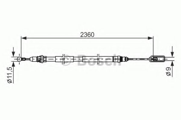 BOSCH 1 987 477 714 Трос, стояночная тормозная система для PEUGEOT (Пежо) BOSCH 1 987 477 714 Трос, стояночная тормозная система для PEUGEOT (Пежо)