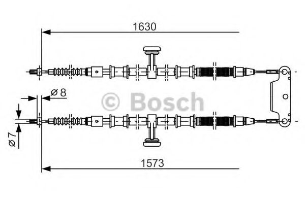 BOSCH 1 987 477 763 Трос, стояночная тормозная система справа для OPEL (Опель) BOSCH 1 987 477 763 Трос, стояночная тормозная система справа для OPEL (Опель)