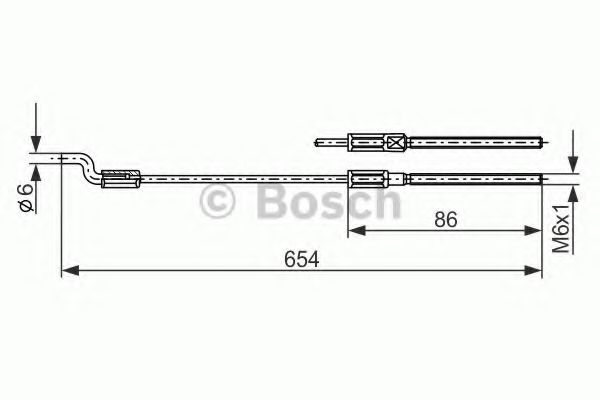 BOSCH 1 987 477 833 Трос, стояночная тормозная система спереди для FORD GALAXY (Форд Галакси) BOSCH 1 987 477 833 Трос, стояночная тормозная система спереди для FORD GALAXY (Форд Галакси)