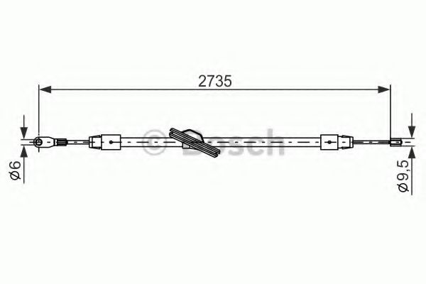 BOSCH 1 987 477 845 Трос, стояночная тормозная система спереди для MERCEDES-BENZ C-CLASS SCOUPE (Мэрcэдэс-бэнз С класс сcоупэ) BOSCH 1 987 477 845 Трос, стояночная тормозная система спереди для MERCEDES-BENZ C-CLASS SCOUPE (Мэрcэдэс-бэнз С класс сcоупэ)