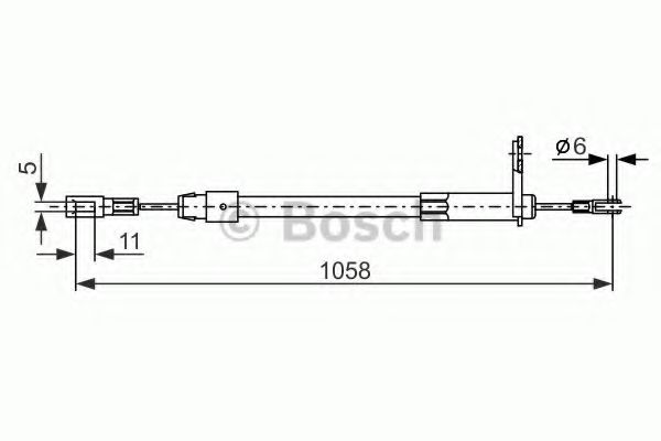 BOSCH 1 987 477 849 Трос, стояночная тормозная система для MERCEDES-BENZ E-CLASS (Мэрcэдэс-бэнз Е класс) BOSCH 1 987 477 849 Трос, стояночная тормозная система для MERCEDES-BENZ E-CLASS (Мэрcэдэс-бэнз Е класс)