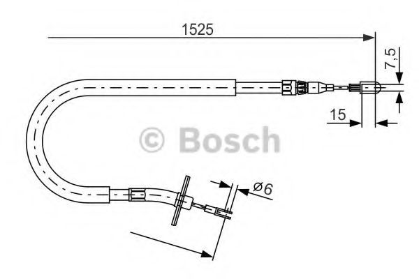 BOSCH 1 987 477 858 Трос, стояночная тормозная система для MERCEDESBENZ (Мерседес бенц) BOSCH 1 987 477 858 Трос, стояночная тормозная система для MERCEDESBENZ (Мерседес бенц)