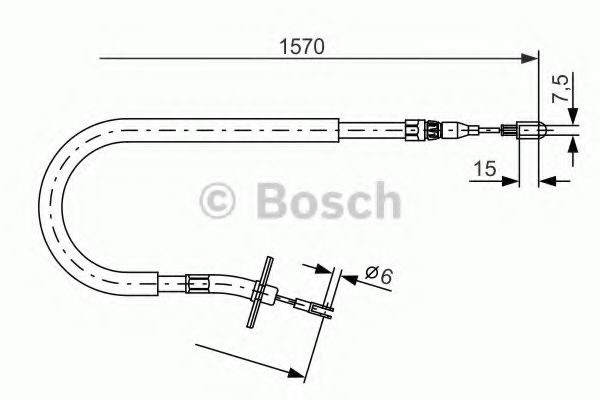 BOSCH 1 987 477 860 Трос, стояночная тормозная система для MERCEDESBENZ (Мерседес бенц) BOSCH 1 987 477 860 Трос, стояночная тормозная система для MERCEDESBENZ (Мерседес бенц)