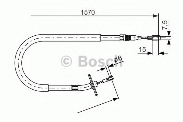 BOSCH 1 987 477 861 Трос, стояночная тормозная система для MERCEDESBENZ (Мерседес бенц) BOSCH 1 987 477 861 Трос, стояночная тормозная система для MERCEDESBENZ (Мерседес бенц)
