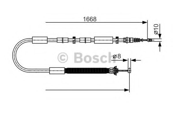 BOSCH 1 987 477 911 Трос, стояночная тормозная система для FIAT STILO (Фиат Стило) BOSCH 1 987 477 911 Трос, стояночная тормозная система для FIAT STILO (Фиат Стило)