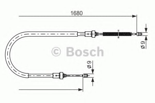 BOSCH 1 987 477 955 Трос, стояночная тормозная система справа для RENAULT SYMBOL II (Рено Съмбол 2) BOSCH 1 987 477 955 Трос, стояночная тормозная система справа для RENAULT SYMBOL II (Рено Съмбол 2)