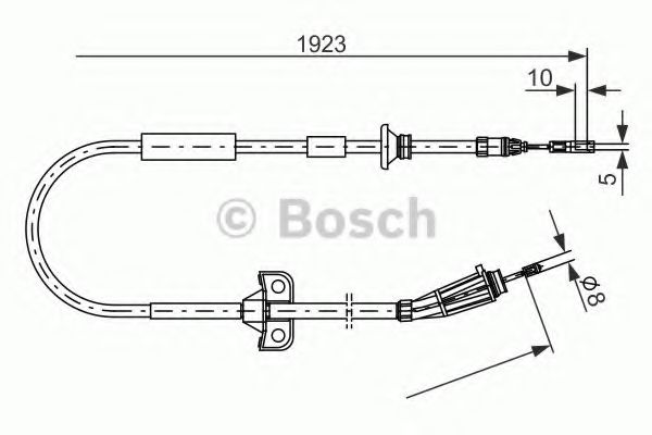 BOSCH 1 987 477 999 Трос, стояночная тормозная система справа для VOLVO (Вольво) BOSCH 1 987 477 999 Трос, стояночная тормозная система справа для VOLVO (Вольво)