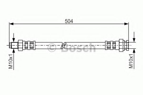BOSCH 1 987 481 034 Тормозной шланг передняя ось, двусторонне для RENAULT MASTER I (Рено Мастэр и) BOSCH 1 987 481 034 Тормозной шланг передняя ось, двусторонне для RENAULT MASTER I (Рено Мастэр и)