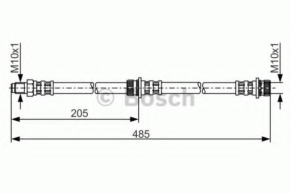 BOSCH 1 987 481 055 Тормозной шланг для MITSUBISHI COLT VI (Митсубиши/митсубиси Кольт 6) BOSCH 1 987 481 055 Тормозной шланг для MITSUBISHI COLT VI (Митсубиши/митсубиси Кольт 6)