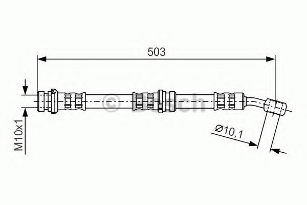 BOSCH 1 987 481 098 Тормозной шланг для NISSAN 100 NX (Ниссан 100 нx) BOSCH 1 987 481 098 Тормозной шланг для NISSAN 100 NX (Ниссан 100 нx)
