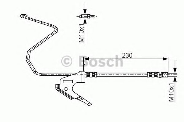 BOSCH 1 987 481 161 Тормозной шланг для OPEL ASTRA G (Опель Астра г) BOSCH 1 987 481 161 Тормозной шланг для OPEL ASTRA G (Опель Астра г)