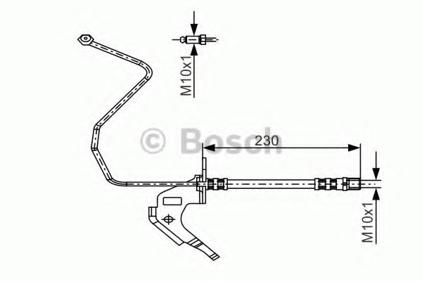 BOSCH 1 987 481 162 Тормозной шланг для OPEL ASTRA G (Опель Астра г) BOSCH 1 987 481 162 Тормозной шланг для OPEL ASTRA G (Опель Астра г)
