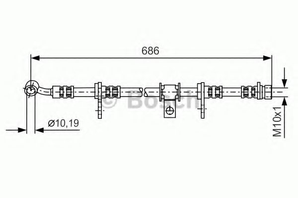 BOSCH 1 987 481 233 Тормозной шланг для HONDA (Хонда) BOSCH 1 987 481 233 Тормозной шланг для HONDA (Хонда)