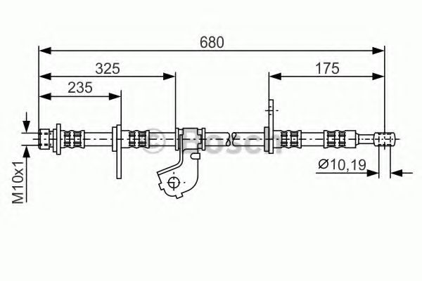BOSCH 1 987 481 322 Тормозной шланг для HONDA (Хонда) BOSCH 1 987 481 322 Тормозной шланг для HONDA (Хонда)