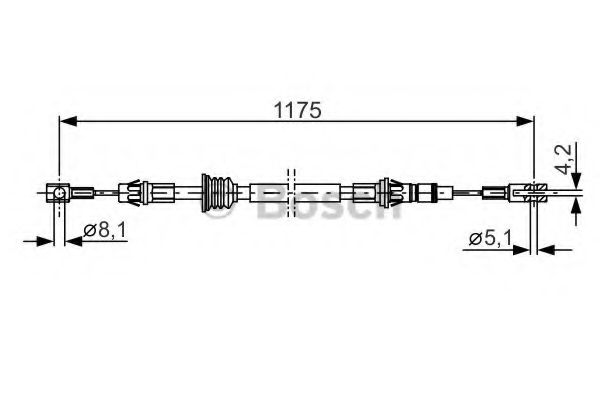 BOSCH 1 987 482 012 Трос, стояночная тормозная система для NISSAN INTERSTAR (Ниссан Интэрстар) BOSCH 1 987 482 012 Трос, стояночная тормозная система для NISSAN INTERSTAR (Ниссан Интэрстар)