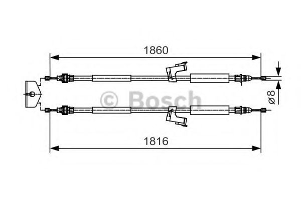 BOSCH 1 987 482 019 Трос, стояночная тормозная система сзади для VOLVO C30 (Вольво C30) BOSCH 1 987 482 019 Трос, стояночная тормозная система сзади для VOLVO C30 (Вольво C30)