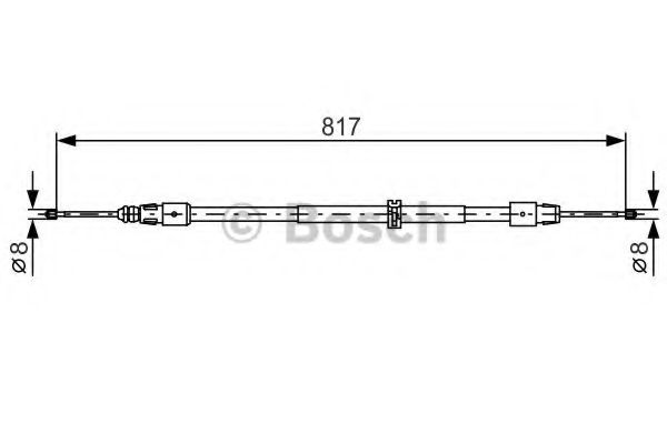 BOSCH 1 987 482 024 Трос, стояночная тормозная система справа для MERCEDES-BENZ GL-CLASS (Мэрcэдэс-бэнз Жл класс) BOSCH 1 987 482 024 Трос, стояночная тормозная система справа для MERCEDES-BENZ GL-CLASS (Мэрcэдэс-бэнз Жл класс)