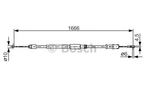BOSCH 1 987 482 032 Трос, стояночная тормозная система для MERCEDESBENZ (Мерседес бенц) BOSCH 1 987 482 032 Трос, стояночная тормозная система для MERCEDESBENZ (Мерседес бенц)