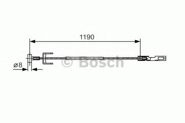 BOSCH 1 987 482 043 Трос, стояночная тормозная система посередине для OPEL (Опель) BOSCH 1 987 482 043 Трос, стояночная тормозная система посередине для OPEL (Опель)