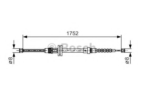 BOSCH 1 987 482 044 Трос, стояночная тормозная система посередине для RENAULT MASTER I (Рено Мастэр и) BOSCH 1 987 482 044 Трос, стояночная тормозная система посередине для RENAULT MASTER I (Рено Мастэр и)