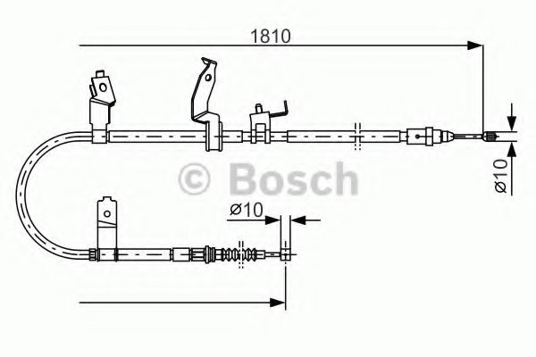 BOSCH 1 987 482 052 Трос, стояночная тормозная система справа для MAZDA (Мазда) BOSCH 1 987 482 052 Трос, стояночная тормозная система справа для MAZDA (Мазда)