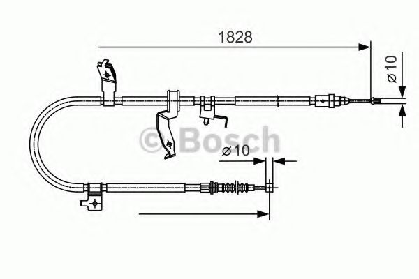 BOSCH 1 987 482 053 Трос, стояночная тормозная система для MAZDA (Мазда) BOSCH 1 987 482 053 Трос, стояночная тормозная система для MAZDA (Мазда)