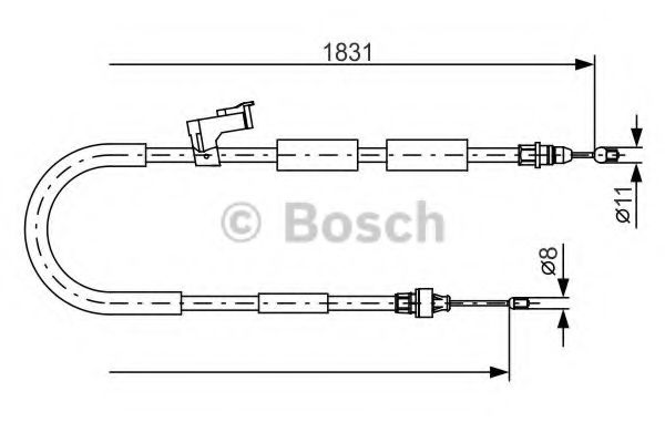 BOSCH 1 987 482 058 Трос, стояночная тормозная система для MAZDA AXELA (Мазда Аxэла) BOSCH 1 987 482 058 Трос, стояночная тормозная система для MAZDA AXELA (Мазда Аxэла)