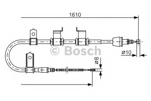 BOSCH 1 987 482 070 Трос, стояночная тормозная система слева для HYUNDAI TB (Хендай Тб) BOSCH 1 987 482 070 Трос, стояночная тормозная система слева для HYUNDAI TB (Хендай Тб)
