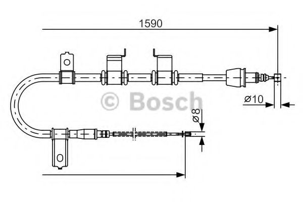 BOSCH 1 987 482 072 Трос, стояночная тормозная система для HYUNDAI TB (Хендай Тб) BOSCH 1 987 482 072 Трос, стояночная тормозная система для HYUNDAI TB (Хендай Тб)