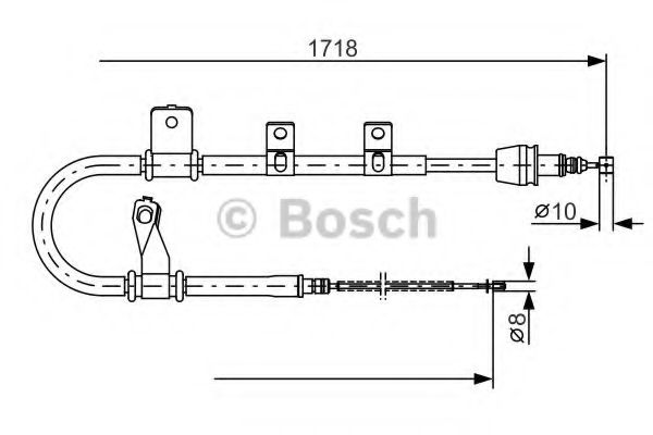 BOSCH 1 987 482 075 Трос, стояночная тормозная система для HYUNDAI MATRIX (Хендай Матрикс) BOSCH 1 987 482 075 Трос, стояночная тормозная система для HYUNDAI MATRIX (Хендай Матрикс)