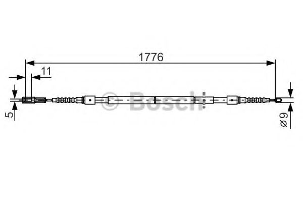 BOSCH 1 987 482 126 Трос, стояночная тормозная система для AUDI A8 (Ауди А8) BOSCH 1 987 482 126 Трос, стояночная тормозная система для AUDI A8 (Ауди А8)