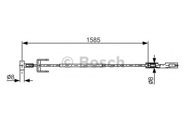 BOSCH 1 987 482 145 Трос, стояночная тормозная система посередине для OPEL (Опель) BOSCH 1 987 482 145 Трос, стояночная тормозная система посередине для OPEL (Опель)