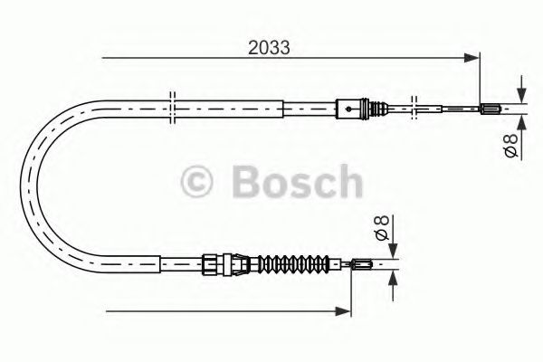 BOSCH 1 987 482 190 Трос, стояночная тормозная система справа для CITROËN DS4 (CитроËн Дс4) BOSCH 1 987 482 190 Трос, стояночная тормозная система справа для CITROËN DS4 (CитроËн Дс4)