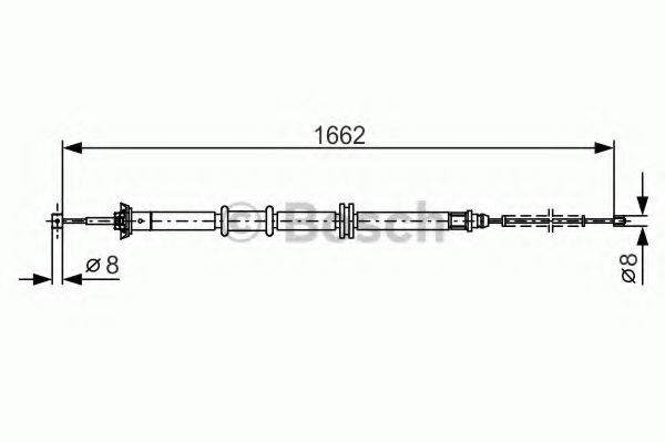 BOSCH 1 987 482 206 Трос, стояночная тормозная система для FIAT QUBO (Фиат Qубо) BOSCH 1 987 482 206 Трос, стояночная тормозная система для FIAT QUBO (Фиат Qубо)